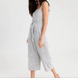 American Eagle :: pinstripe jumpsuit :: size 0